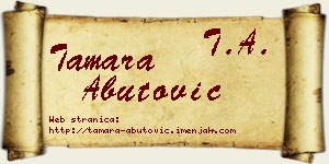 Tamara Abutović vizit kartica